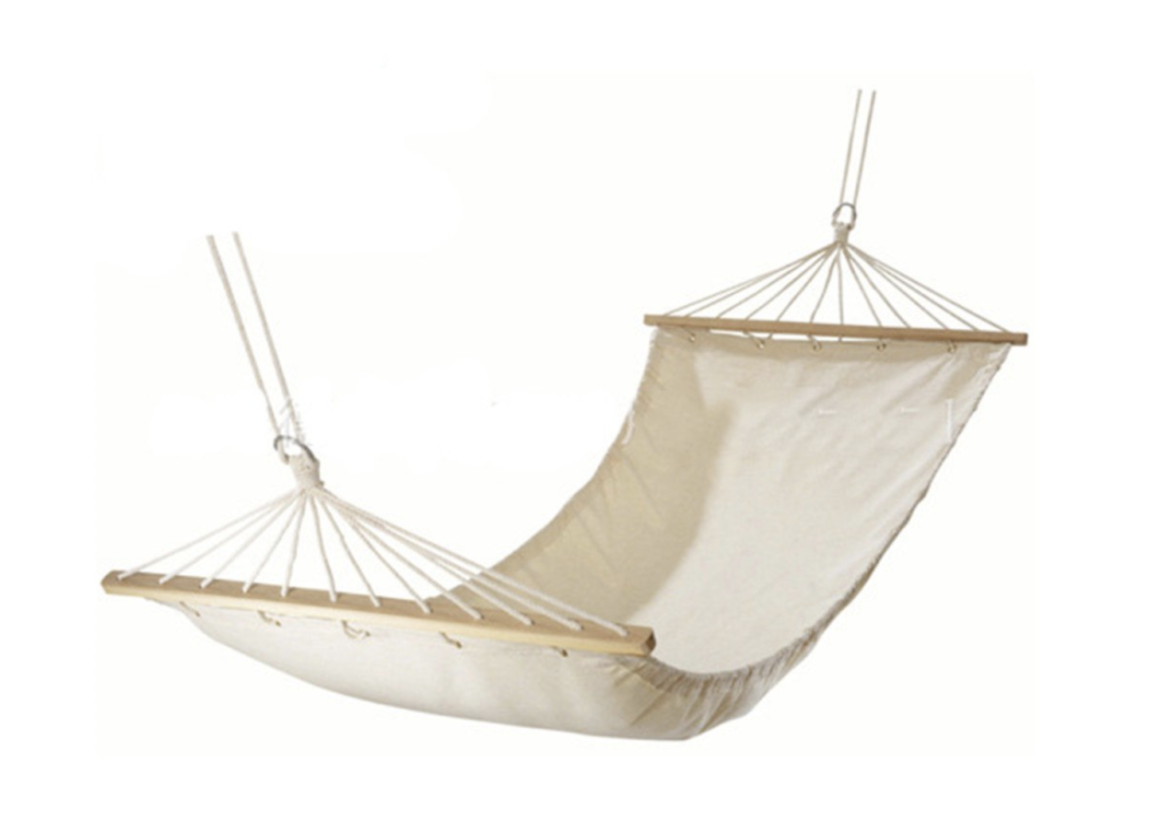 RFVBNM Pure white canvas hammock cotton canvas outdoor hammock 200*80cm
